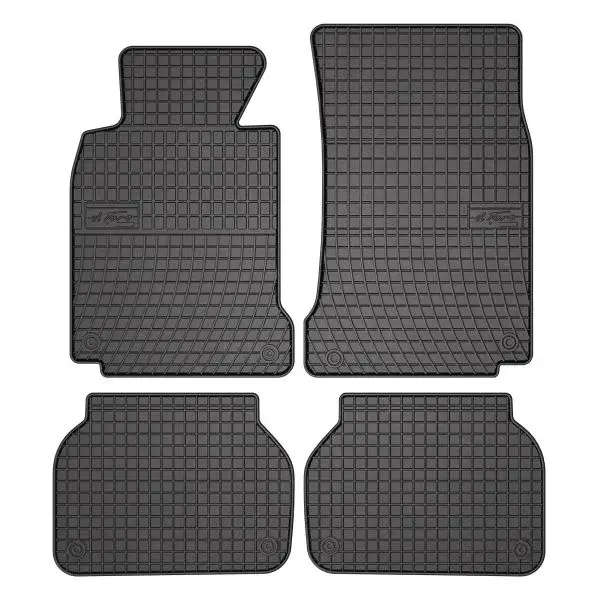 Covor podea FROGUM cauciuc, 4 buc. BASIC, fata spate, set, culoare neagra, potrivit BMW 5 (E39) 09.95-05.04, Saloon
