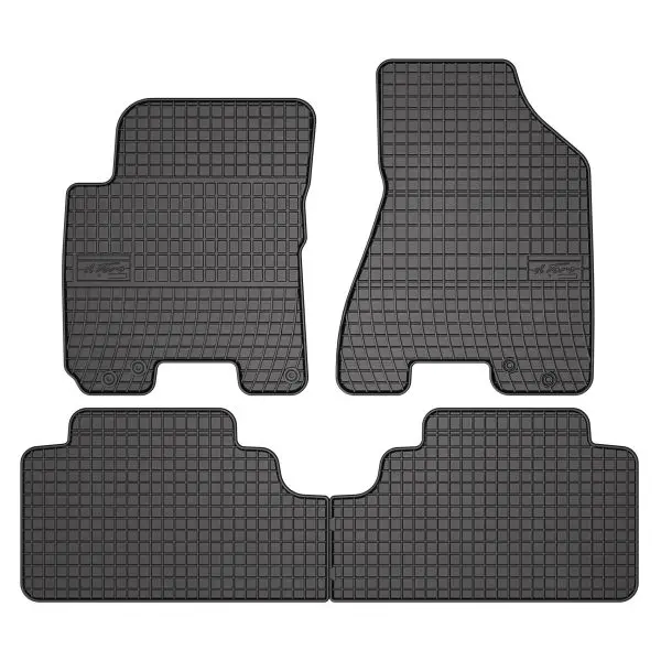 Covor podea FROGUM cauciuc, 4 buc. BASIC, fata spate, set, culoare neagra, potrivit HYUNDAI TUCSON; KIA SPORTAGE II 08.04-12.10, SUV