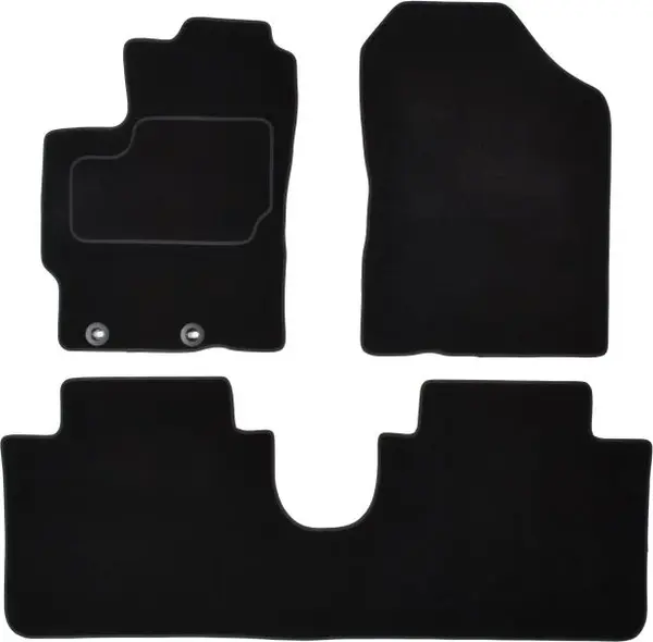 Covor podea MAMMOOTH Velours, 3 buc., fata spate, set, culoare neagra, potrivit TOYOTA YARIS 12.10-06.20, Saloon, for 3-door version; for 5-door version