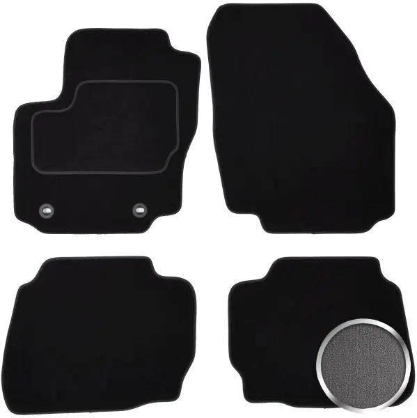 Covor podea MAMMOOTH Velours, 4 buc., fata spate, set, culoare gri, potrivit FORD MONDEO IV 03.07-01.15, Saloon