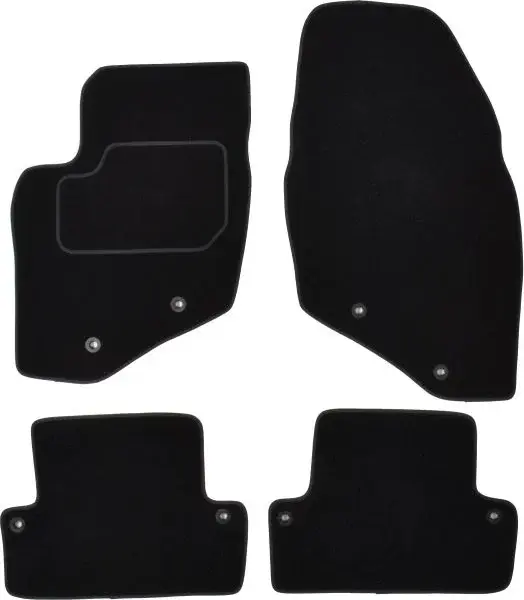 Covor podea MAMMOOTH Velours, 4 buc., fata spate, set, culoare neagra, potrivit VOLVO S60 I 07.00-04.10, Saloon