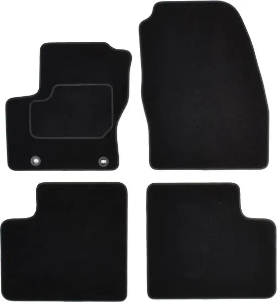 Covor podea MAMMOOTH Velours, 4 buc., fata spate, set, culoare neagra, potrivit FORD C-MAX 02.07-09.10, Van