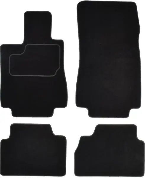 Covor podea MAMMOOTH Velours, 4 buc., fata spate, set, culoare neagra, potrivit MERCEDES S (W220) 10.98-08.05, Saloon