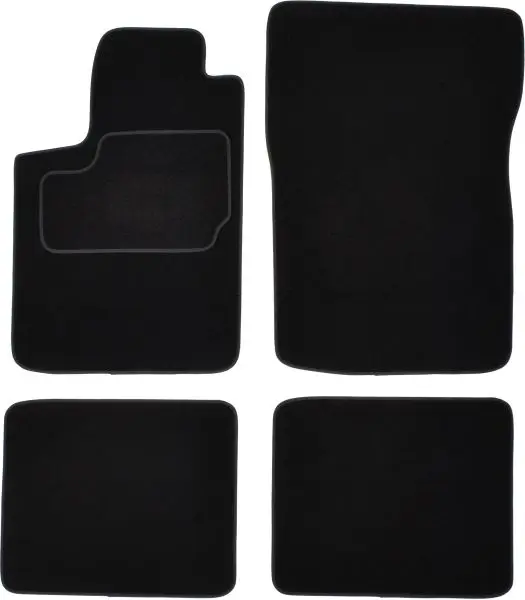 Covor podea MAMMOOTH Velours, 4 buc., fata spate, set, culoare neagra, potrivit PEUGEOT PARTNER, PARTNER MINIVAN 05.96-12.15, Van