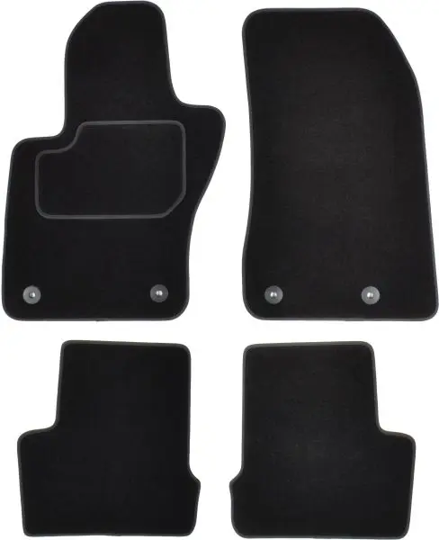 Covor podea MAMMOOTH Velours, 4 buc., fata spate, set, culoare neagra, potrivit JEEP RENEGADE 07.14-, Off-road SUV