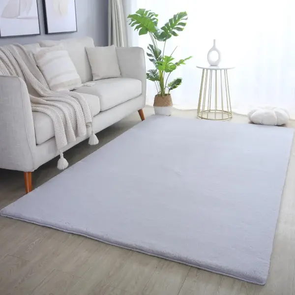 Covor Pouffy V1 Argintiu 60 x 110cm