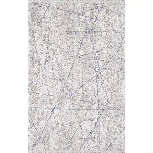 Covor ROMANTIK 02429B, 160x230 cm, forma dreptunghiulara, acril, gri/albastru - Default Title