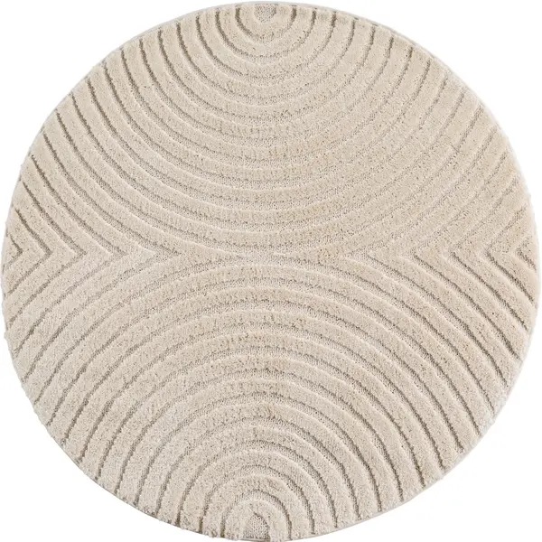 Covor rotund Art boho V2 Crem 80x80 cm