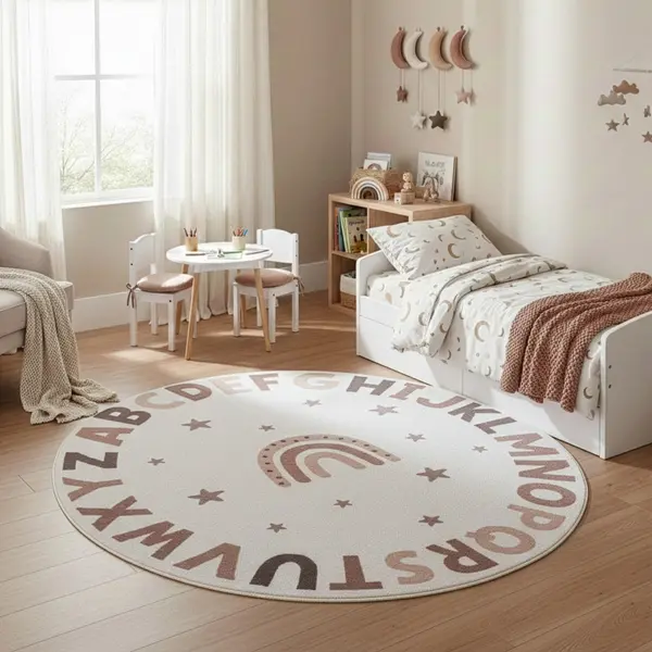 Covor rotund Coco V3 Crem 200x200 cm