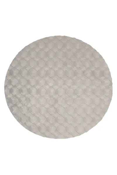 Covor rotund Diamond Cut Gri 120x120 cm
