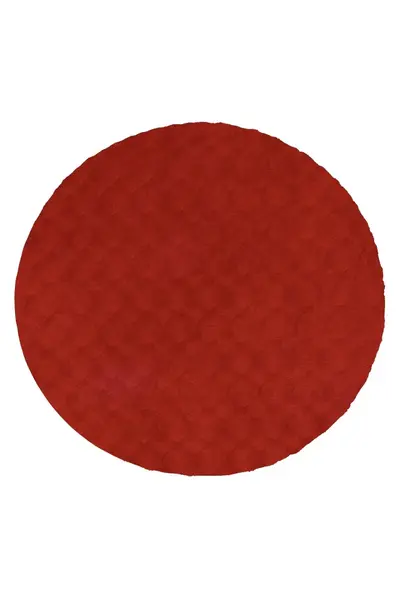 Covor rotund Diamond Cut Rosu 200x200 cm