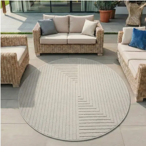 Covor rotund Nova V2 Crem 160x160 cm