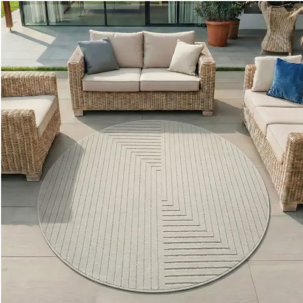 Covor rotund Nova V2 Crem 200x200 cm