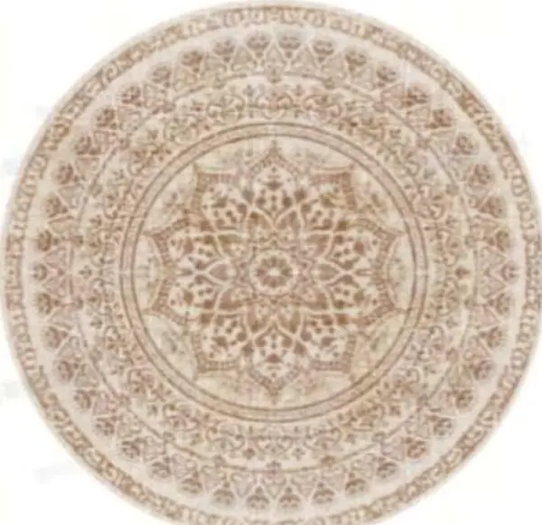 Covor rotund Songmics Maro deschis 120x120 cm