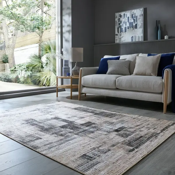 Covor Silas Abstract Crem 190x290 cm, Flair Rugs
