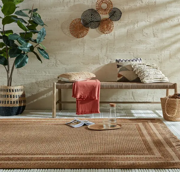 Covor Sylvie Layla Border Natural 120X170 cm, Flair Rugs
