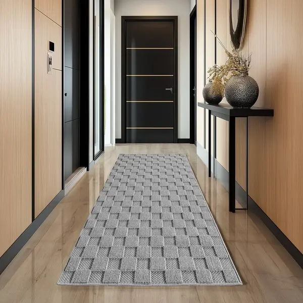 Covor traversa Helix V4 Argintiu 80x150 cm
