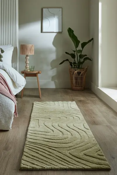 Covor traversa Mesmerise Verde 60x230 cm, Flair Rugs