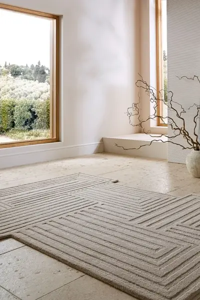 Covor Zen Rectangles Natural 160x230 cm, Flair Rugs