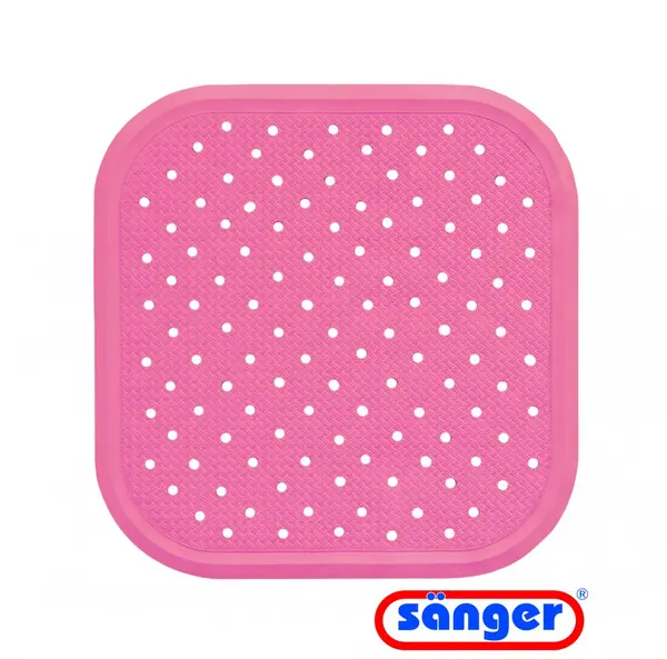 Covoras antiderapant de dus cu ventuze pentru fixare 56x56 cm roz