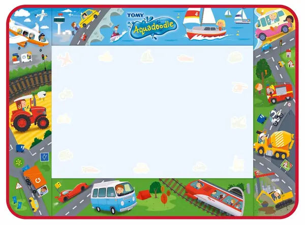 Covoras de desen Tomy Aquadoodle - Aventuri cu carucioare