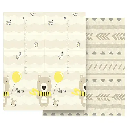 Covoras de joaca bebelusi Rebel RBY-2201-1, Ursuleti, 180 x 150 cm, Multicolor