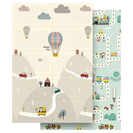 Covoras de joaca bebelusi Rebel RBY-2202-2, Masini, 180 x 120 cm, Multicolor