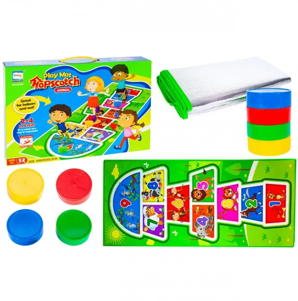 Covoras de joaca pentru copii Malplay, realizat din spuma, dimensiunea 200 x 90 cm, model sotron multicolor