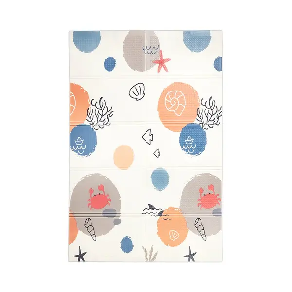 Covoras de joaca termic pentru copii Ocean Stars din spuma XPE, design cu doua fete, pliabil, 120x180 cm