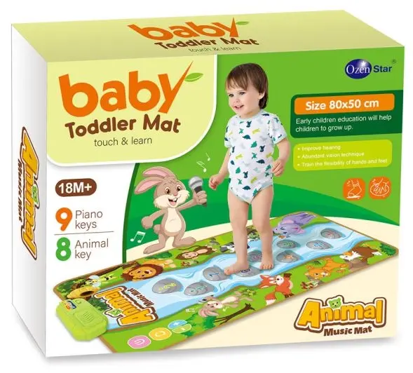 Covoraș muzical pentru bebeluși Raya Toys - Pian cu animale