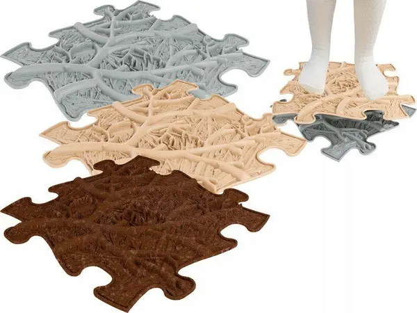 Covoras ortopedic senzorial puzzle set Roots