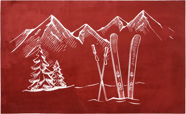 Covoraș STOF - Bessans, 45 x 75 cm, roșu