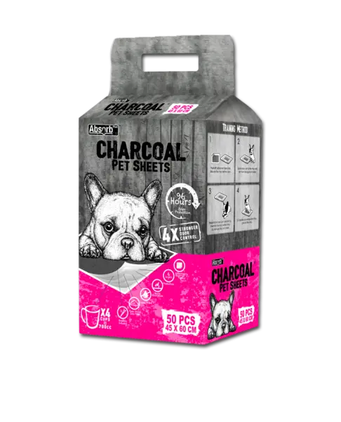 Covorase Absorbante ABSORB PLUS CHARCOAL Medium 60x45cm, 96h, Pachet 50 Buc