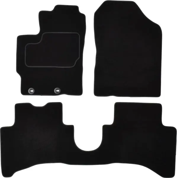 Covorase auto (set, velur, 3 bucati, culoare negru, 3; 5 usi hybrid) TOYOTA YARIS dupa 2012