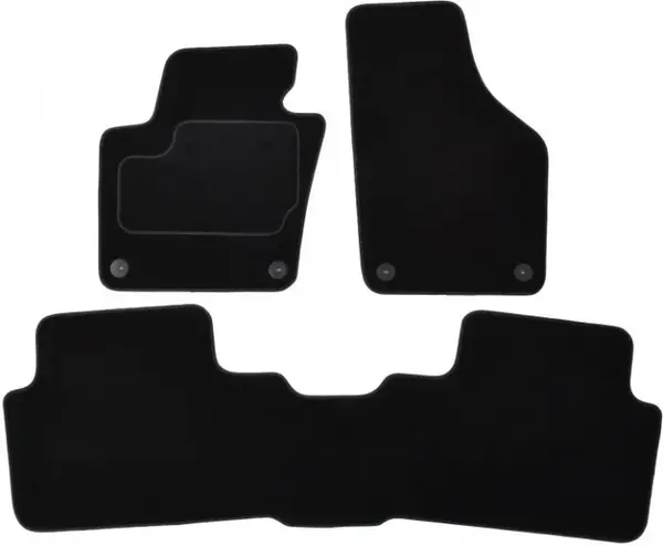 Covorase auto (set, velur, 3 bucati, culoare negru, 7 locuri) SEAT ALHAMBRA dupa 2010