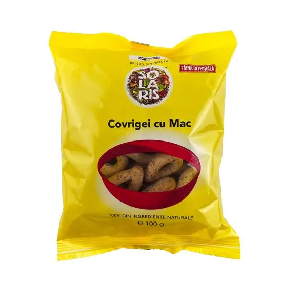 Covrigei din faina integrala cu mac, 100g, Solaris