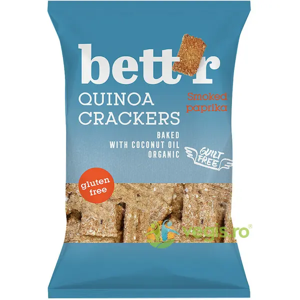 Crackers cu Quinoa si Boia fara Gluten Ecologici/Bio 100g