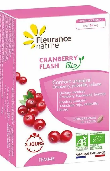 Cranberry Flash Bio Formulă pentru sănătatea tractului urinar, 14 comprimate, Fleurance Nature