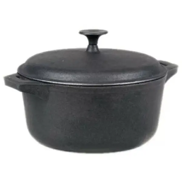 Cratita din Fonta cu Capac, 34 cm, 9 l, Perfect Home