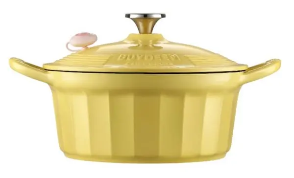 Cratiță din fontă emailată BUYDEEM - CP551, 3.9L, galben