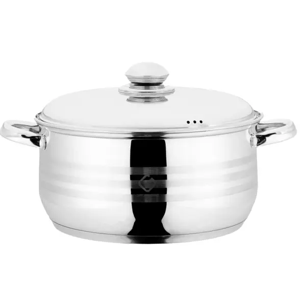 Cratita din Inox cu Capac din Inox, 22 Cm, 4 l, Grunberg Gr1922