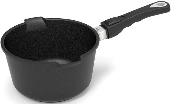 Cratiţă pentru sos cu maner mobil AMT - Gastroguss, 20 cm, negru