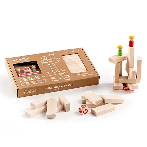 Crazy Palace, joc de indemanare din lemn, Milaniwood multicolor