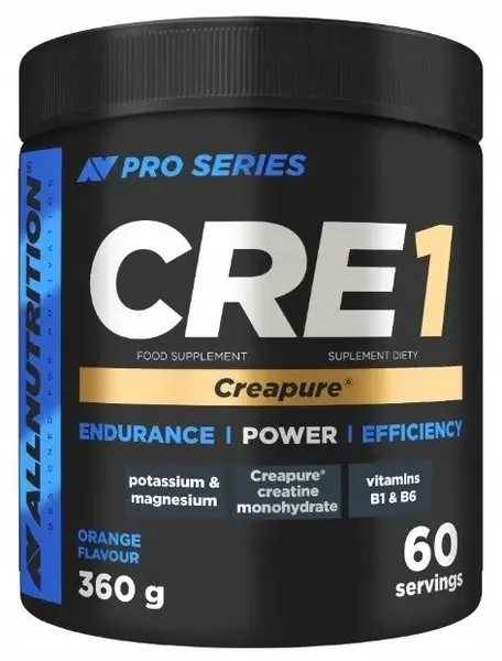 CRE1 Creapure, portocală, 360 g, AllNutrition