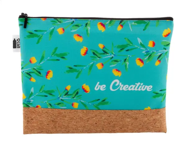 CreaBeauty Cork L RPET geantă cosmetică, personalizată - negru