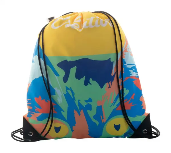 CreaDraw Plus RPET Sac de cumpărături,cu cordon, personalizat - negru