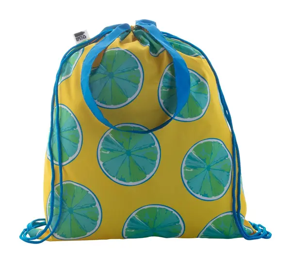 CreaDraw Shop RPET Sac cu cordon, personalizat - albastru