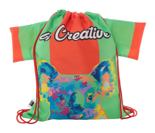 CreaDraw T RPET rucsac cu șnur, personalizat - roșu