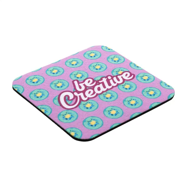 CreaFelt Drink Plus coaster din fetru, RPET, cerc - alb