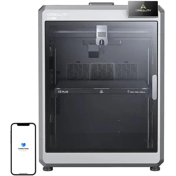 Creality Imprimanta 3D Creality K2 Plus, 350 x 350 x 350 mm, viteza printare 600 mm/s max